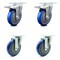 Service Caster 5 Inch Blue Polyurethane Wheel Swivel Top Plate Caster Total Lock Brakes, 2PK SCC-TTL20S514-PPUB-BLUE-2-S-2 - alternate 1